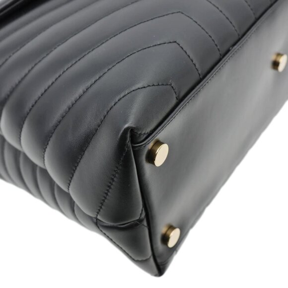 Yves Saint Laurent  Loulou Large Quilted Leather Crossbody Bag Black - Picture 9 of 13